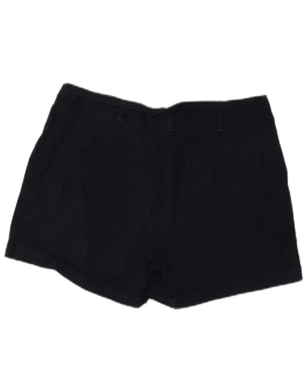 Pantalones cortos chinos con pinzas para mujer Oasis UK 12 Medium W34 Azul marino Algodón
