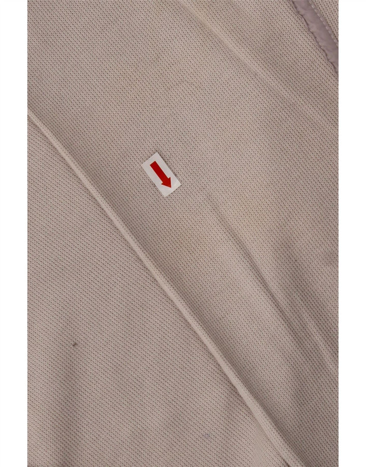 HUGO BOSS Hombre Top Manga Larga XL Algodón Color Block Blanco Roto