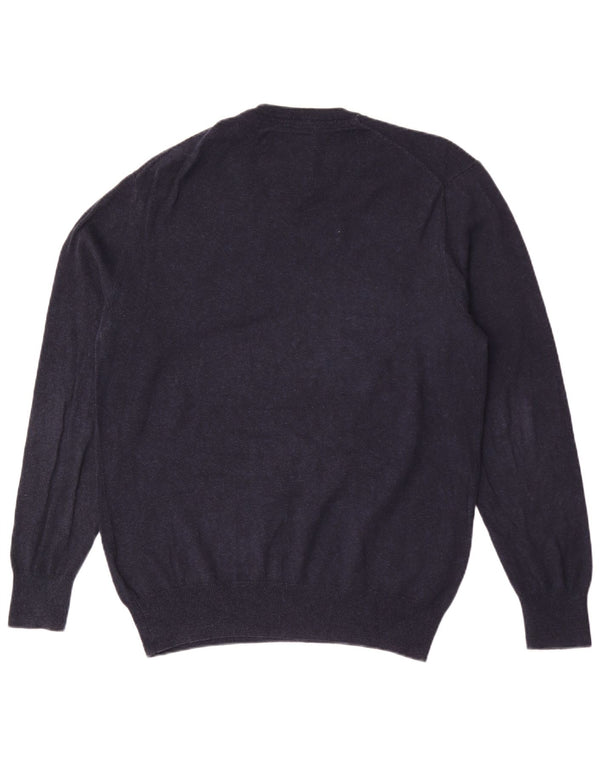 Superdry Jersey con Cuello en V para Hombre XL Azul Marino Algodón