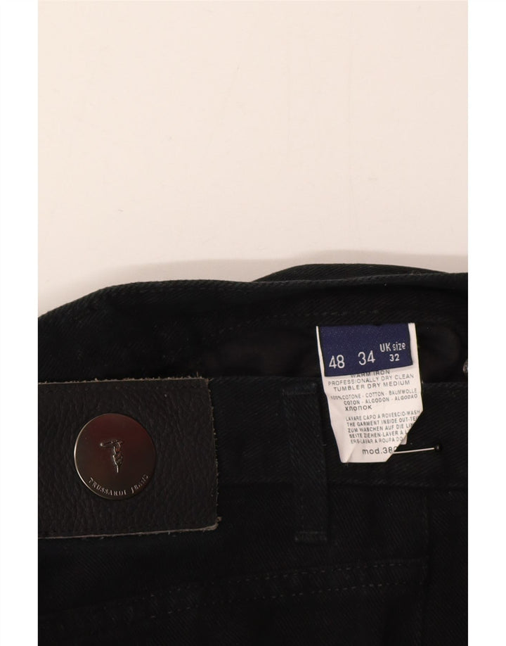 Vaqueros Trussardi Hombre Rectos IT 48 Medium W32 L30 Negro Algodón
