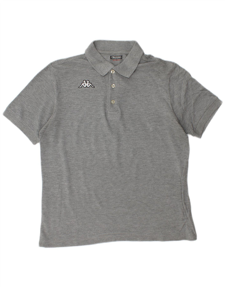Polo Kappa Hombre De Algodón Gris Medio