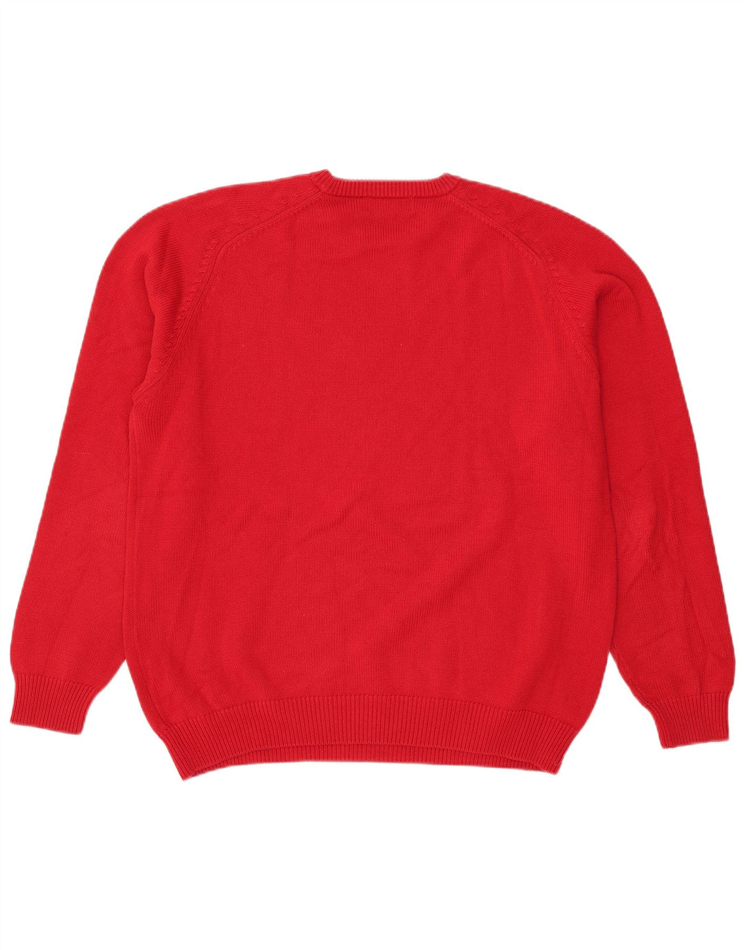 Peter Fitch - Jersey de cuello redondo para hombre, talla grande, algodón rojo