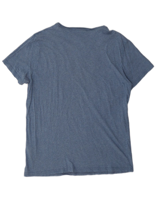 Gant Camiseta Gráfica Para Hombre Top Grande De Algodón Azul