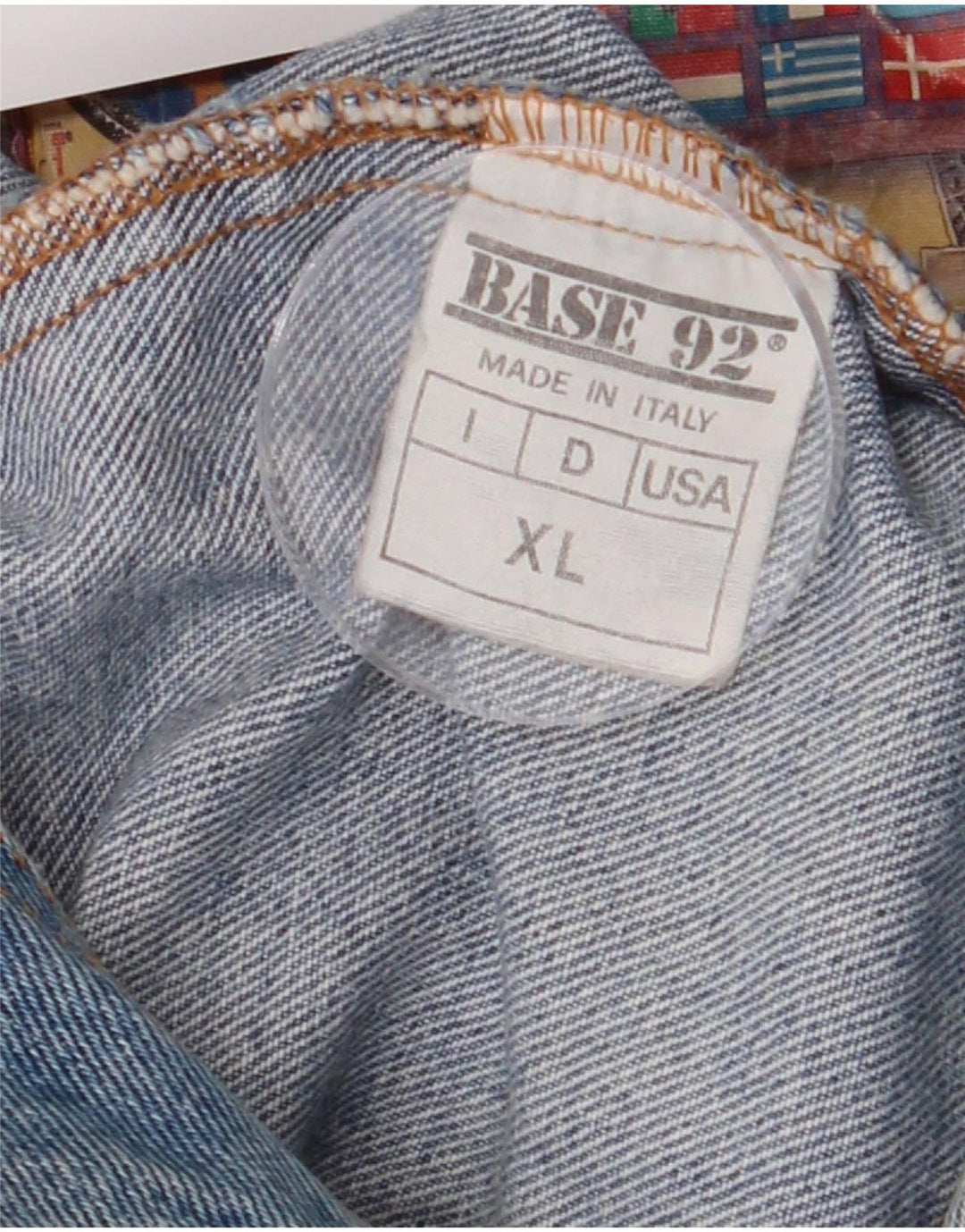 Base 92 Chaqueta vaquera estampada para hombre UK 42 XL Azul