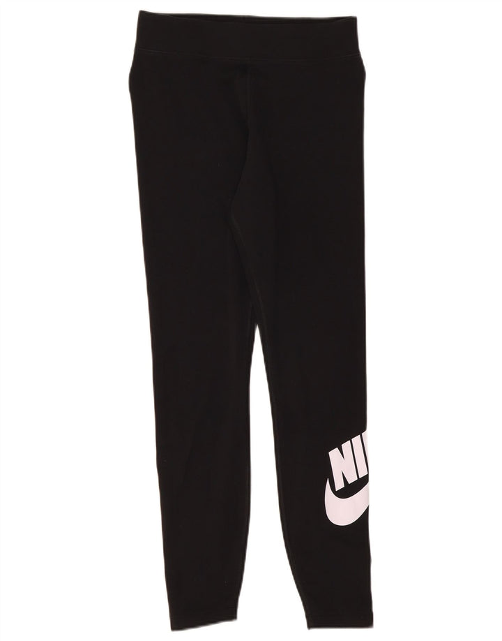 Nike - Leggings gráficos para mujer (talla 40), algodón negro mediano