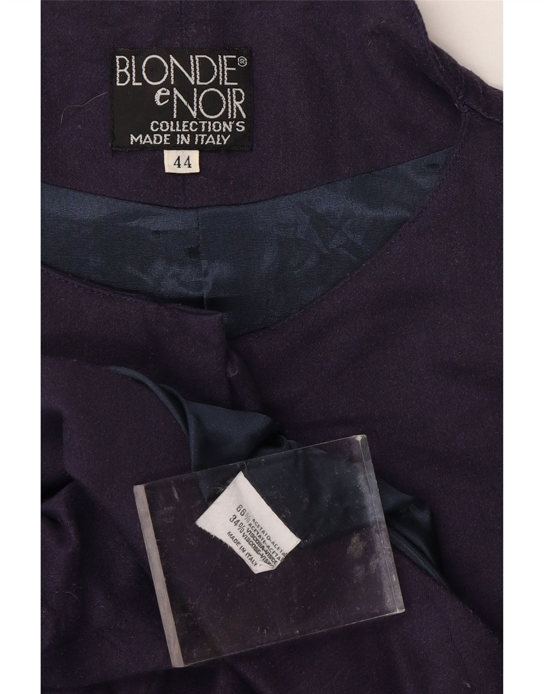 Chaqueta bomber VINTAGE para mujer IT 44 Acetato azul marino medio