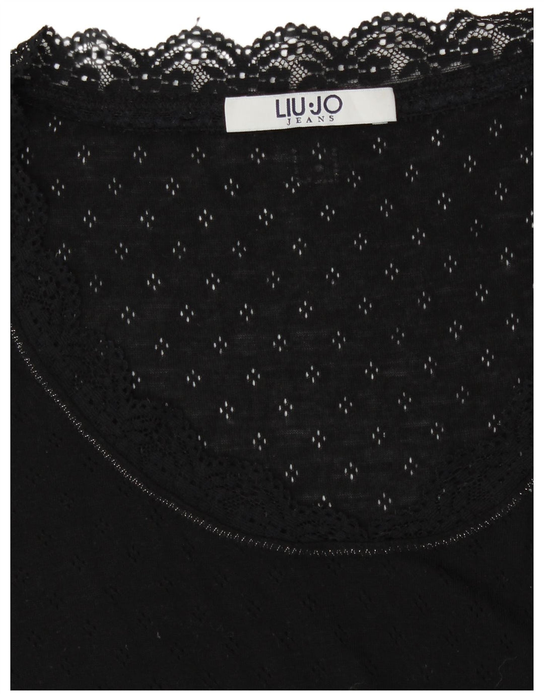 Liu Jo Camiseta para Mujer Top UK 8 Small Black