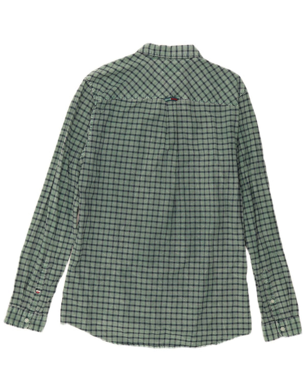 Tommy Hilfiger Camisa Regular Fit De Algodón A Cuadros Verde Medio Hombre