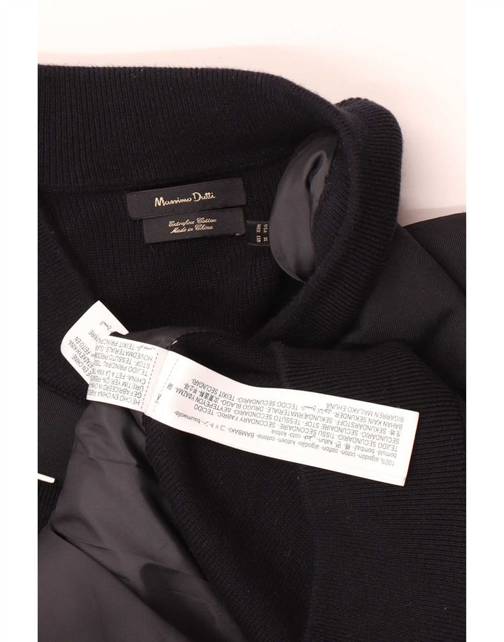 Massimo Dutti Cazadora Bomber Hombre UK 42 XL Algodón Negro