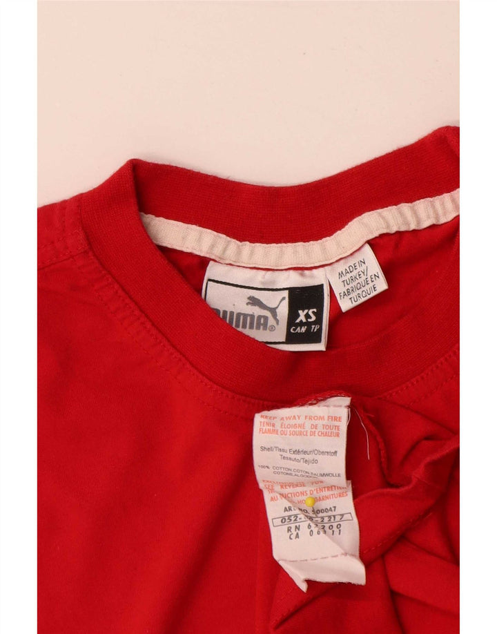 Puma Camiseta gráfica para hombre Top XS Algodón rojo