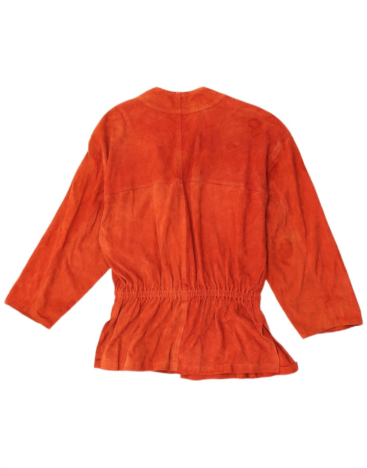 Bottega Chaqueta de ante para mujer Reino Unido 42 Naranja mediano