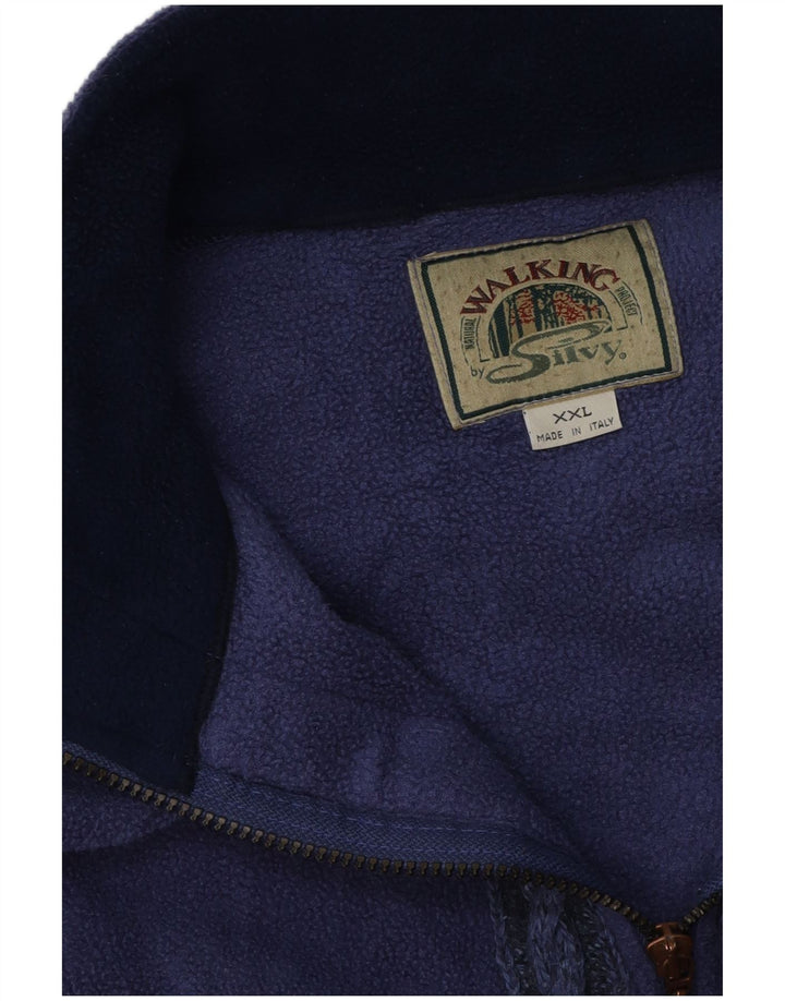 Silvy Chaqueta polar para hombre UK 44 2XL Púrpura