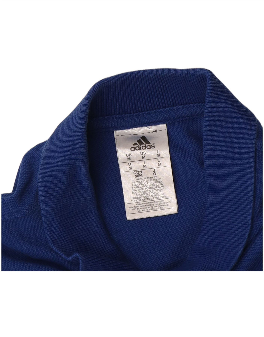 Adidas Polo Gráfico Para Hombre Algodón Azul Medio