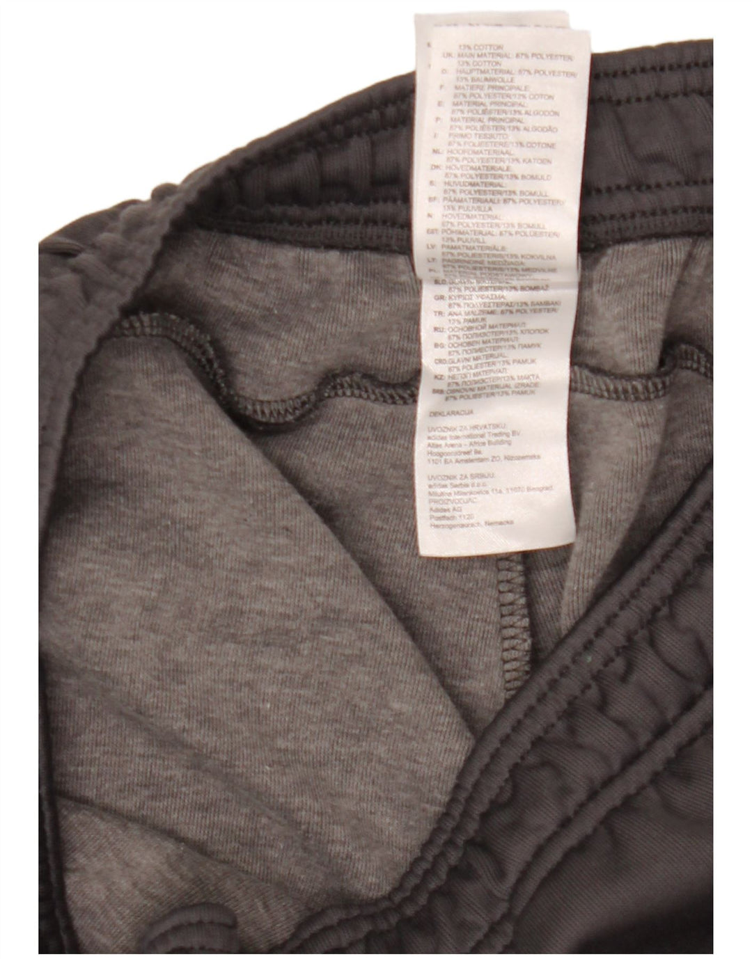 Adidas Hombre Pantalones De Chándal Joggers Gris Medio Poliéster Deportes