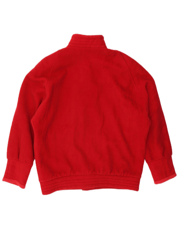 Vintage mujer chaqueta bomber de gran tamaño EU 42 lana roja grande