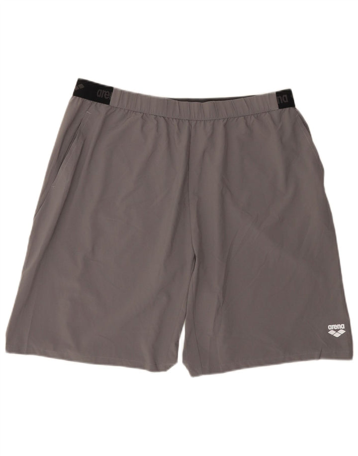 Arena Pantalones cortos deportivos para hombre 2XL Gris Poliéster