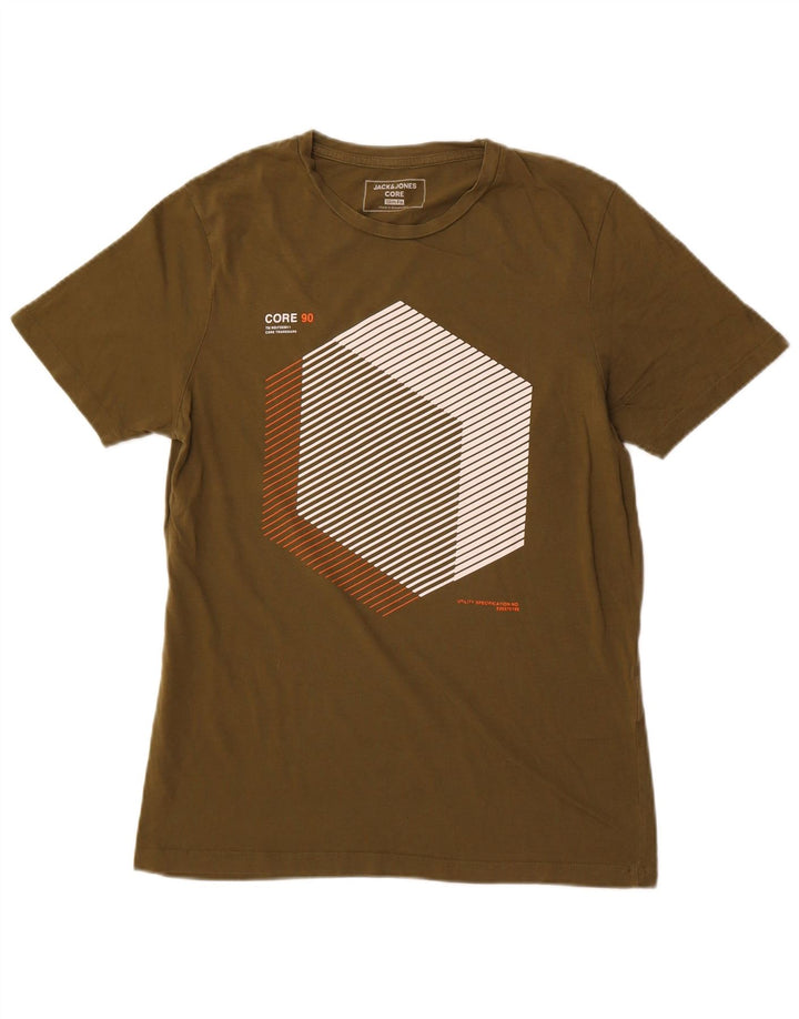 Jack & Jones Hombre Slim Fit Graphic Camiseta Top Medium Khaki