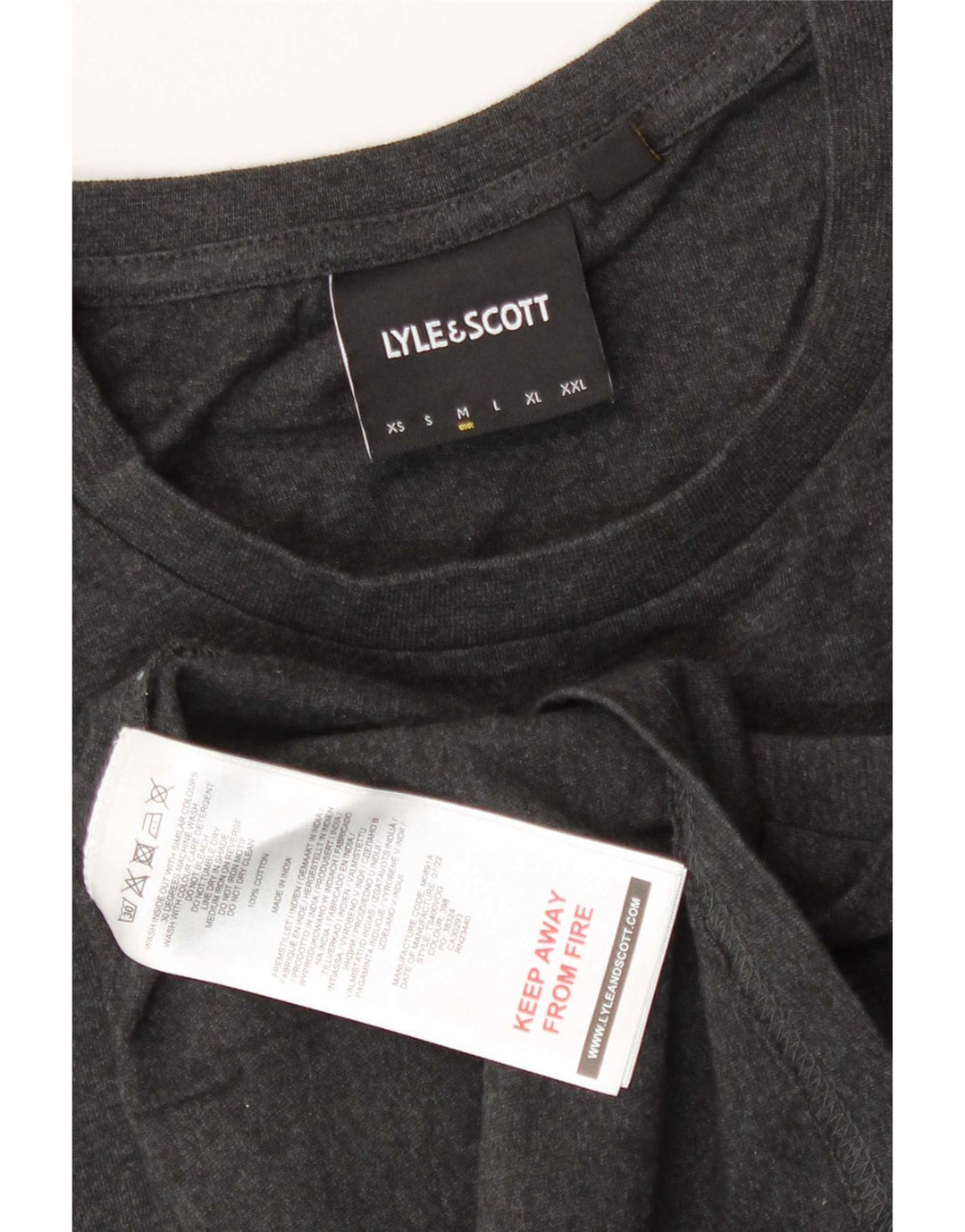 Camiseta Lyle & Scott Hombre Top Algodón Gris Medio
