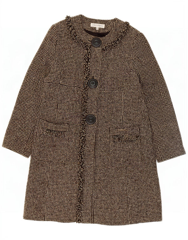 Abrigo para mujer Quin And Donnelly UK 40 XL Acrílico de pata de gallo marrón