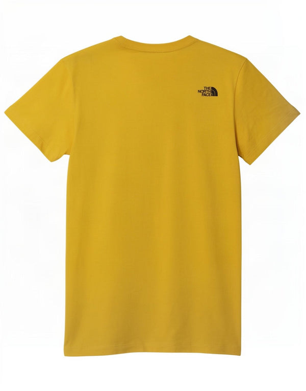 The North Face Camiseta gráfica para mujer Top UK 10 Small Yellow Cotton