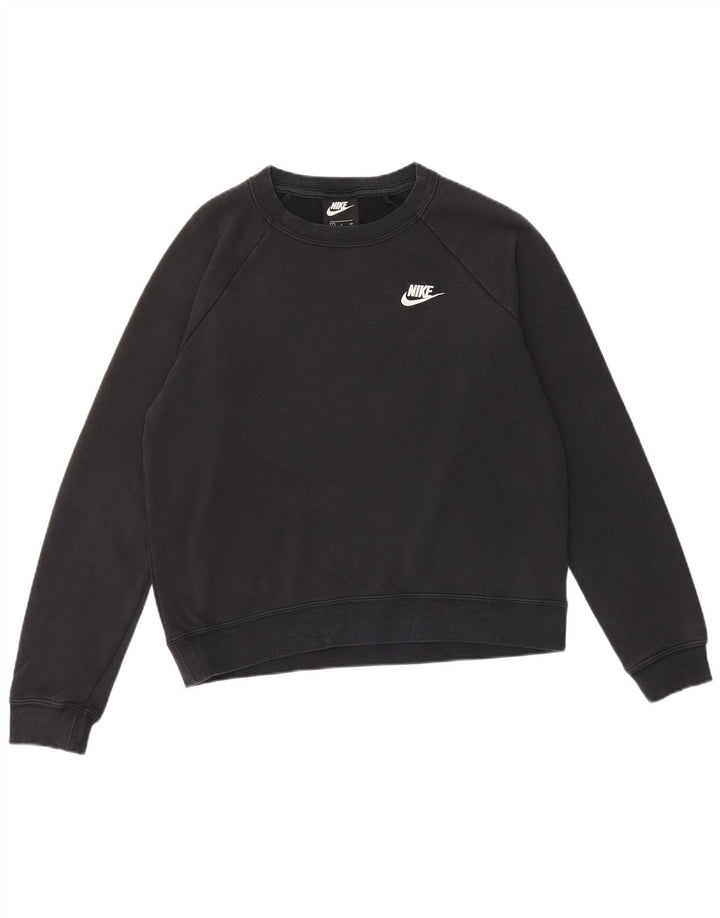 Nike - Sudadera extragrande para mujer, talla 10, talla pequeña, algodón negro
