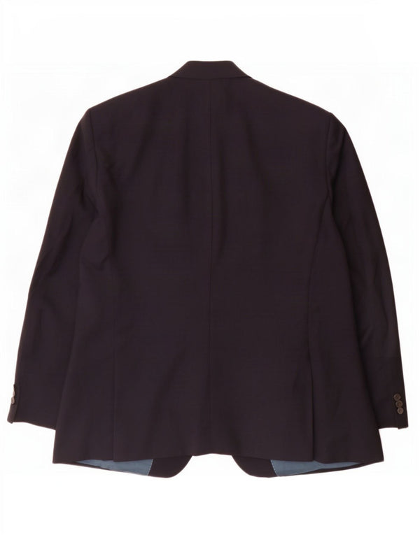Hugo Boss Chaqueta tipo blazer de 2 botones para hombre UK 42 XL Lana a rayas azul marino