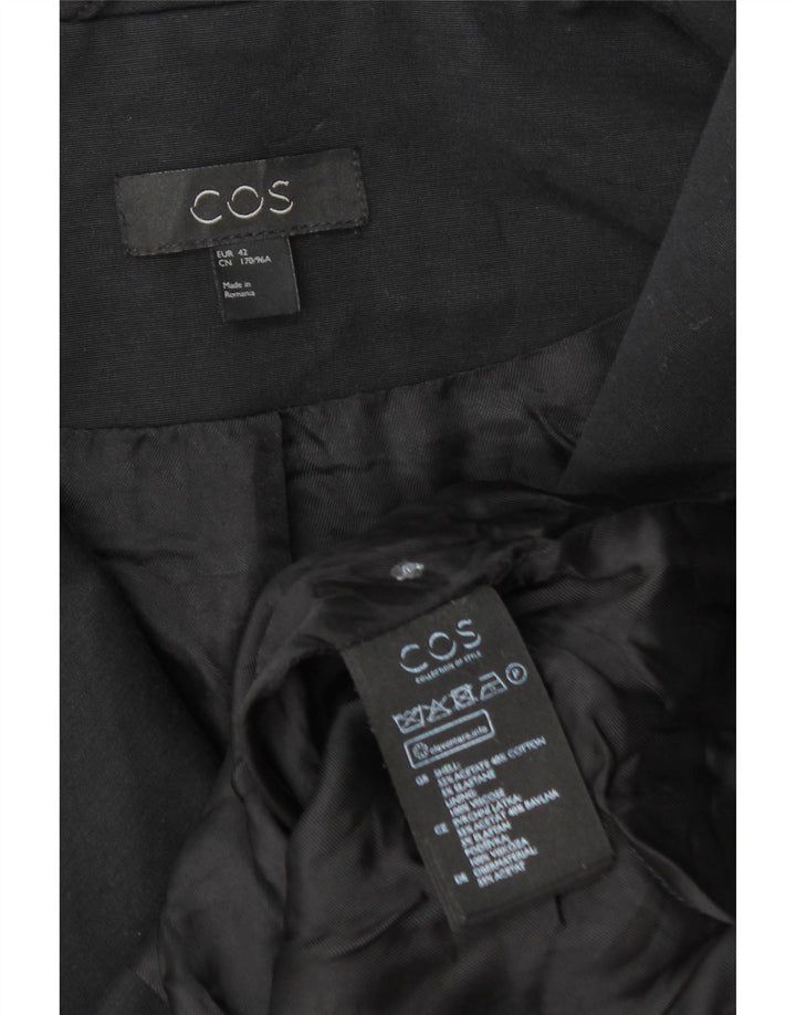 Cos Chaqueta tipo blazer abierta para mujer EU 42 Grande Acetato negro