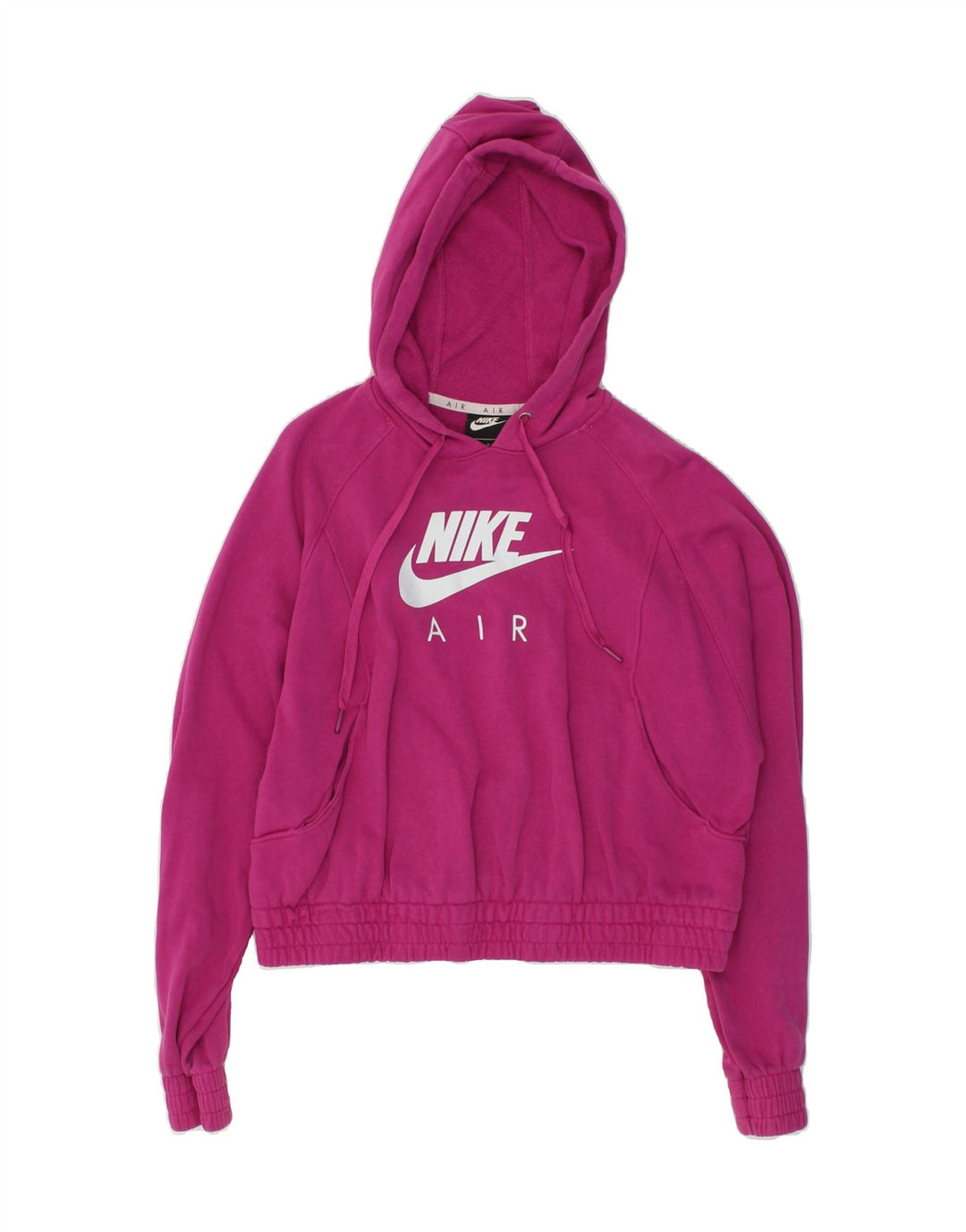 NIKE Womens Air Graphic Hoodie Jumper UK 14 Medium Purple Cotton | Vintage Nike | Thrift | Second-Hand Nike | Used Clothing | Messina Hembry 