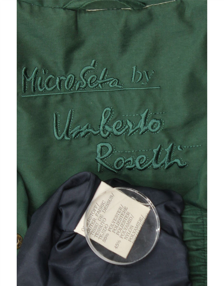 Umberto Rosetti Chaqueta Bomber para Hombre UK 40 Grande Poliéster Verde