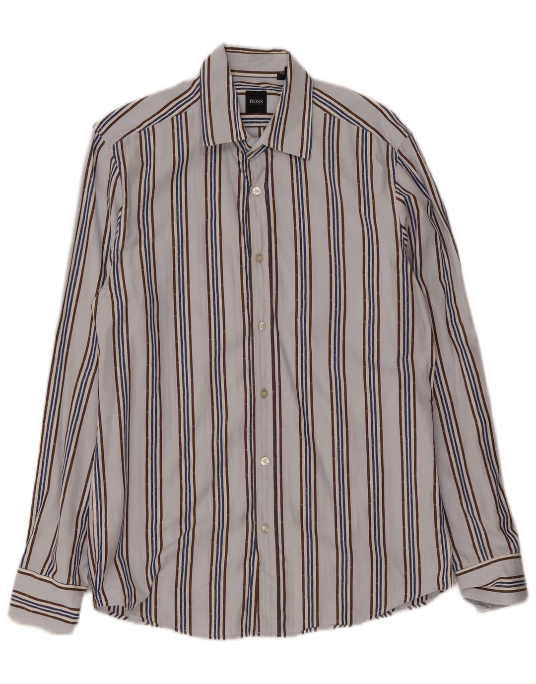 Camisa Hugo Boss Hombre Rayas Azul Medio