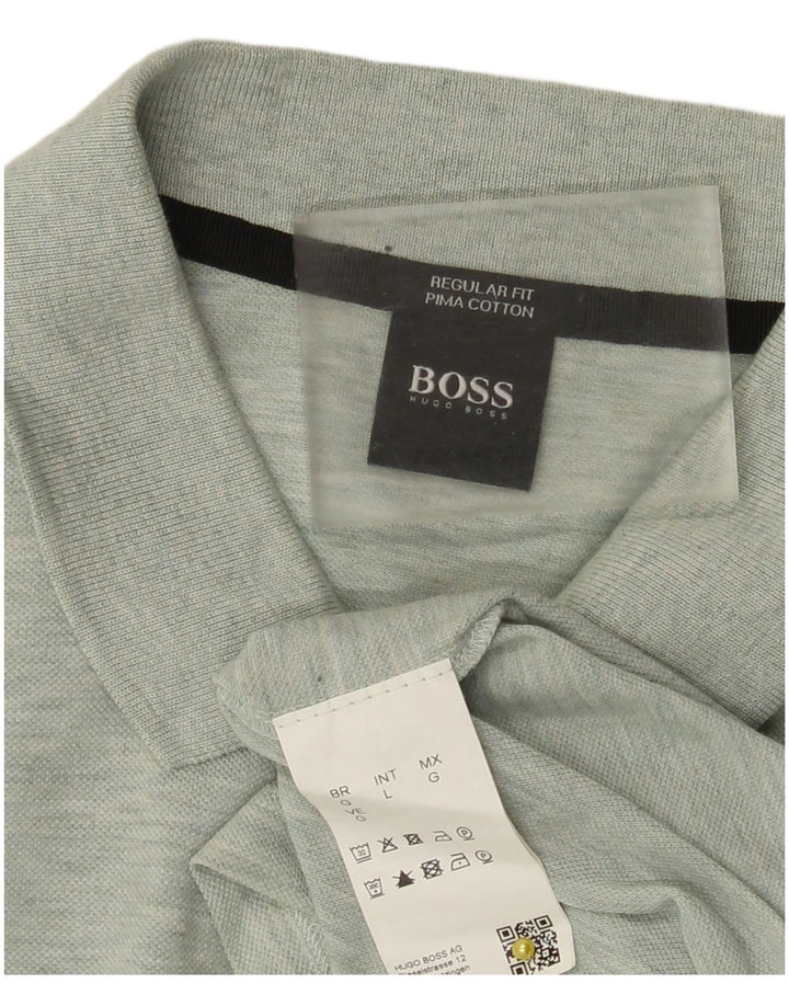 Hugo Boss Hombre Polo Regular Fit Algodón Verde Grande