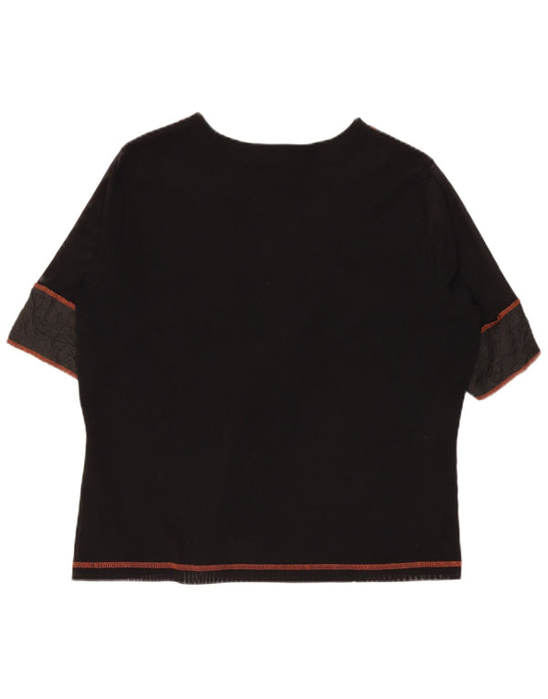Gerry Weber Blusa para mujer Top UK 46 Large Black Colourblock