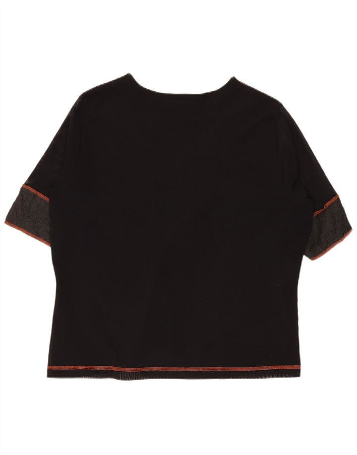 Gerry Weber Blusa para mujer Top UK 46 Large Black Colourblock