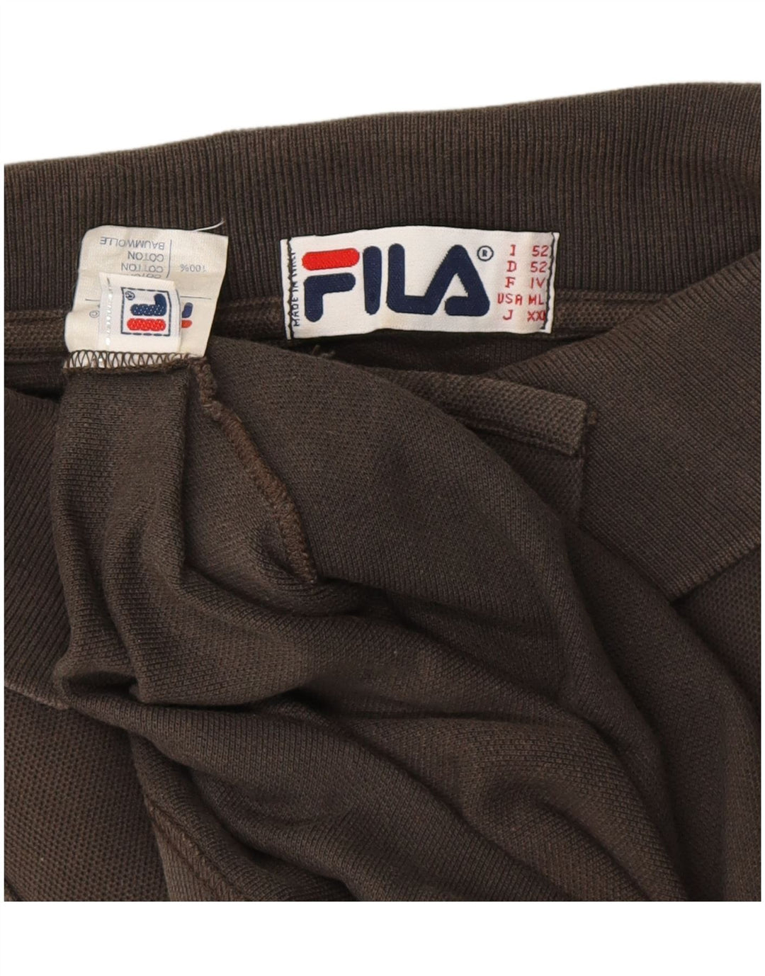 FILA Polo para hombre IT 52 Algodón gris grande