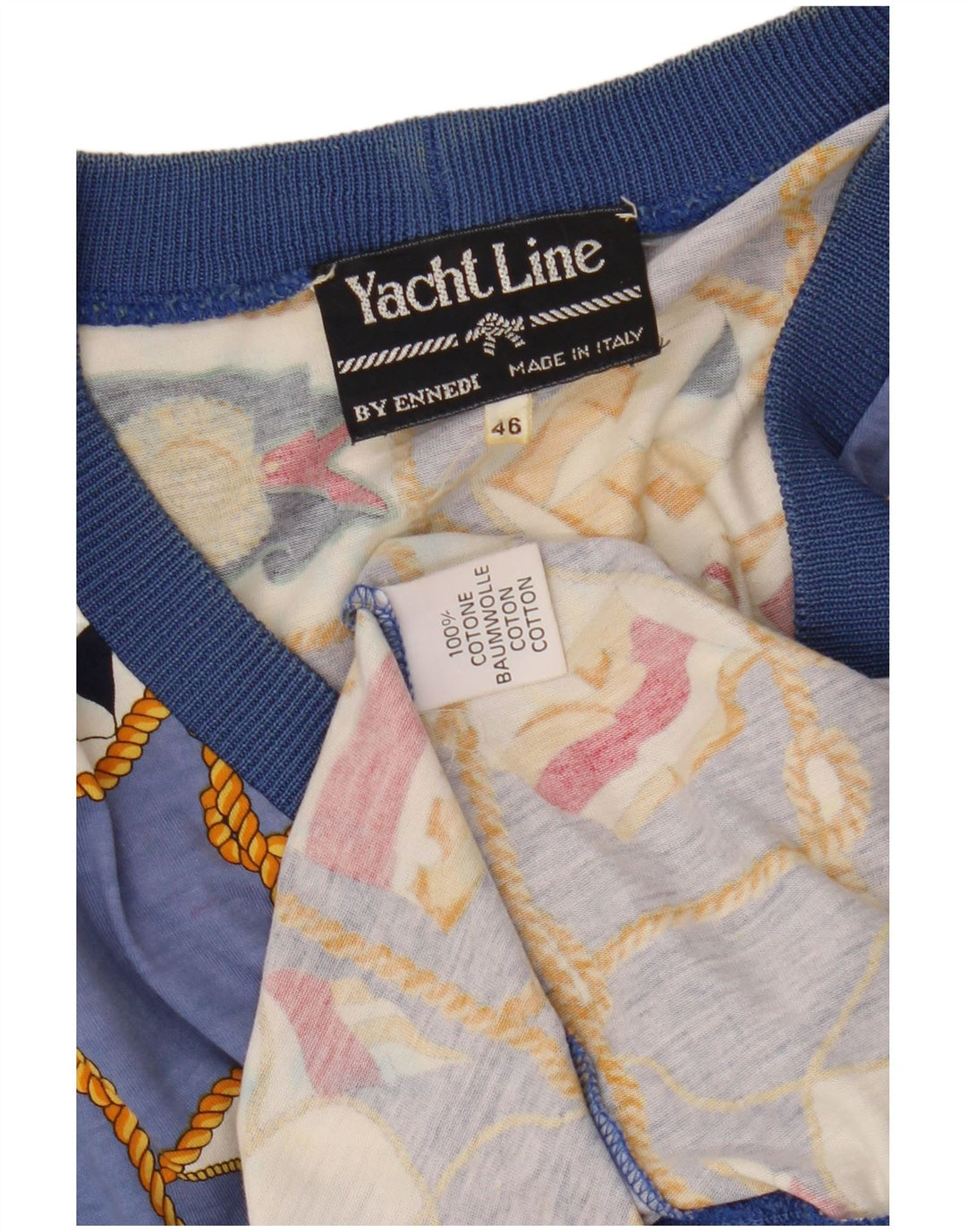 Ennedi Cárdigan de manga corta con estampado abstracto para mujer IT 46 Large Blue