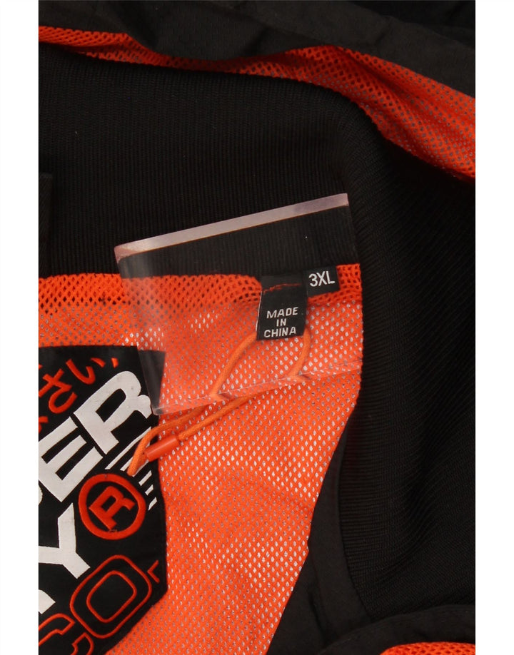 SUPERDRY Chaqueta cortavientos con capucha para hombre ES 46 3XL Negro