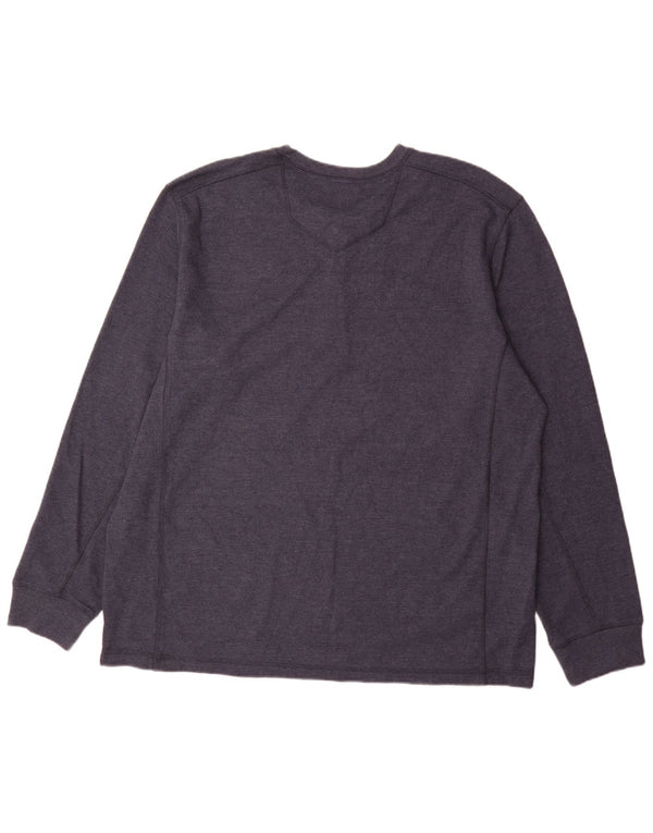 Eddie Bauer - Camiseta de manga larga para hombre, talla 2XL, algodón azul marino