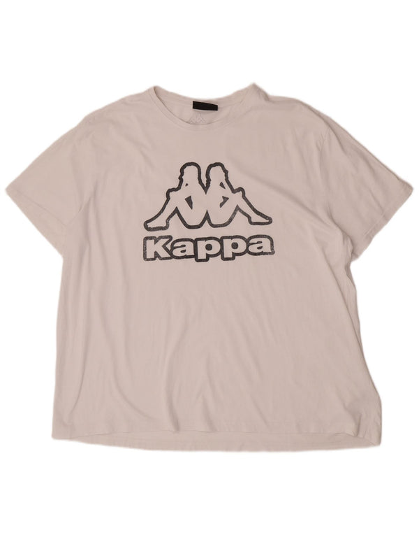 Kappa Camiseta gráfica para hombre Top 4XL Algodón blanco