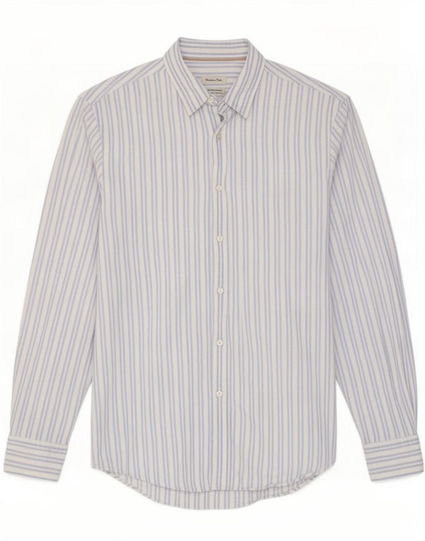 Camisa Massimo Dutti Hombre Large Algodón Rayas Azul