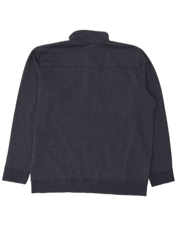James Pringle - Sudadera con cuello y cremallera para hombre, talla 2XL, algodón azul marino