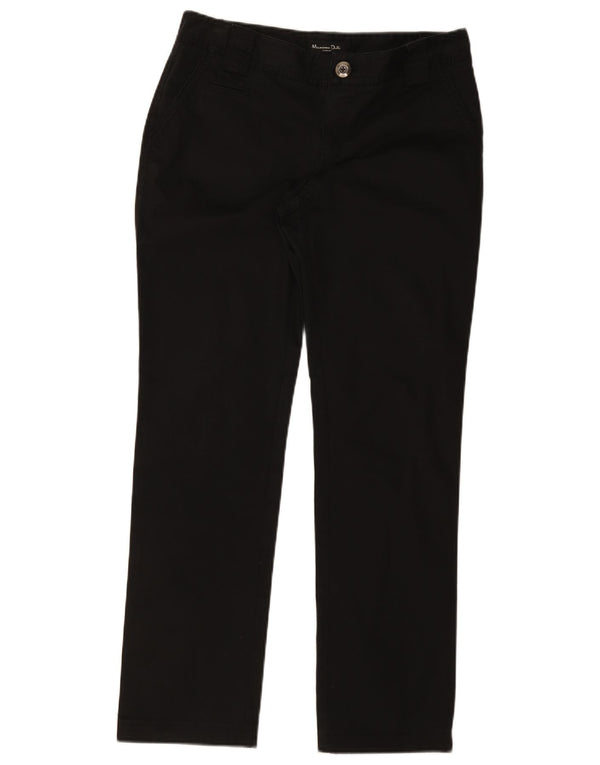 Massimo Dutti Pantalón Chino Recto Mujer EU 40 Medium W30 L30 Negro