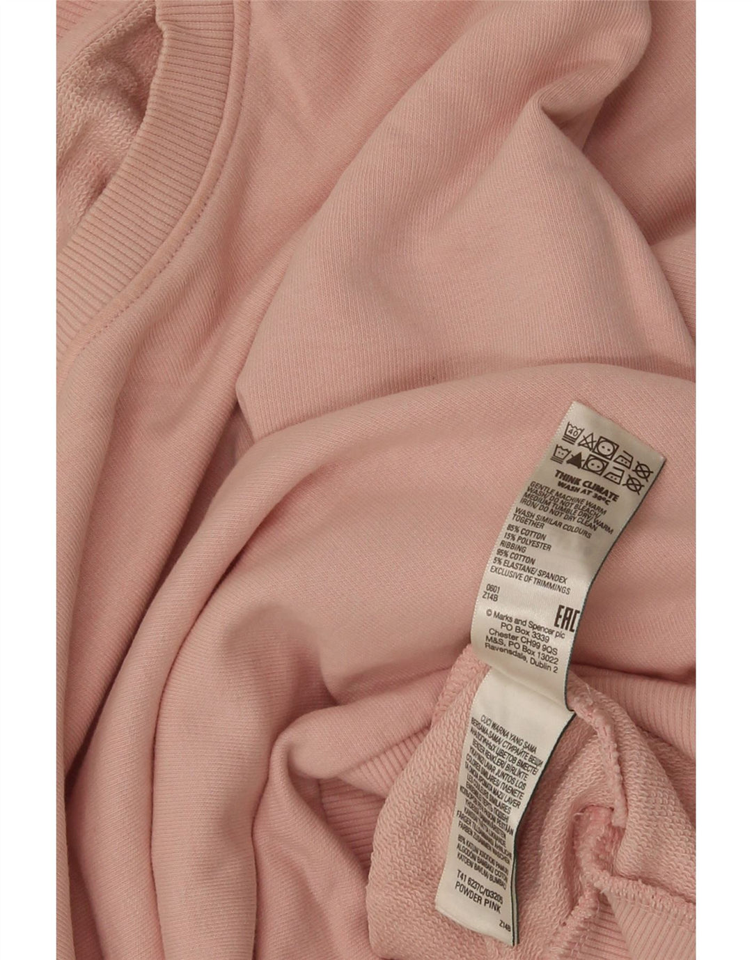 Marks & Spencer - Sudadera para mujer, talla 40, talla grande, algodón rosa