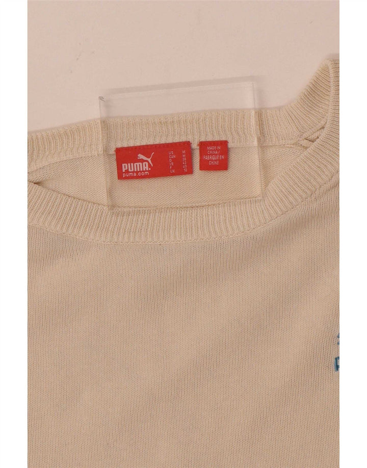 Puma - Jersey con cuello barco para mujer, talla 12, color blanco apagado