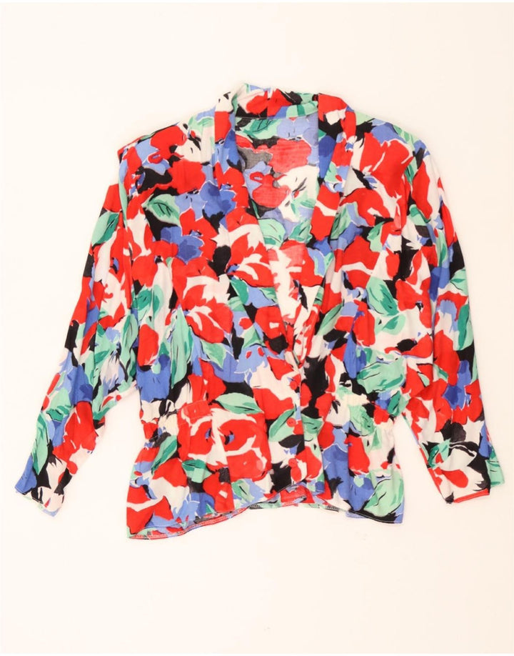 VINTAGE Womens Abstract Pattern Cardigan Top UK 14 Medium Multicoloured Vintage Vintage and Second-Hand Vintage from Messina Hembry 