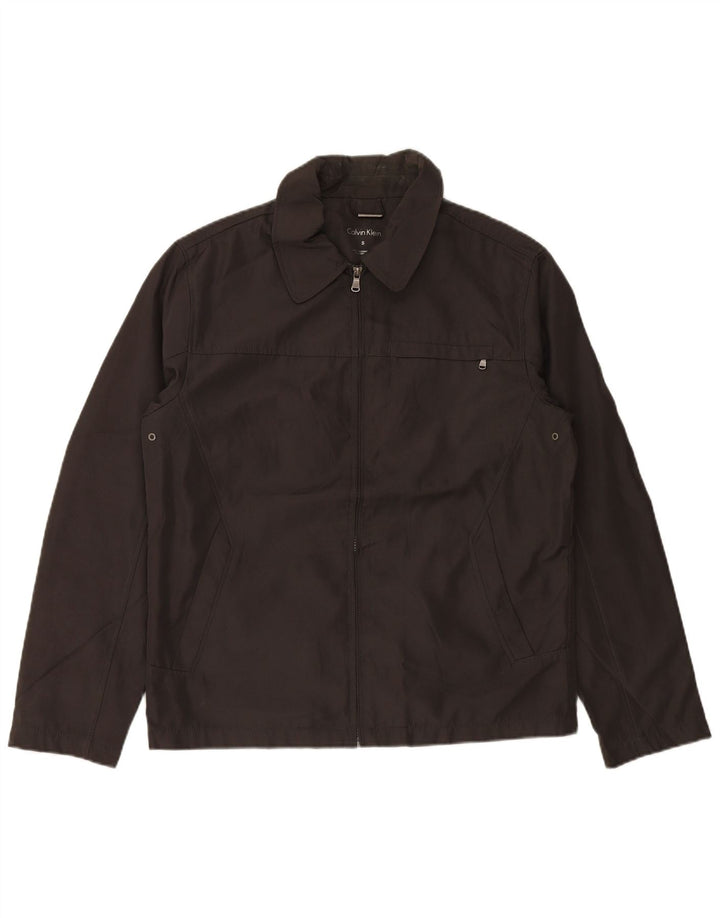 CALVIN KLEIN Chaqueta utilitaria para hombre UK 36 Small Gris Poliéster