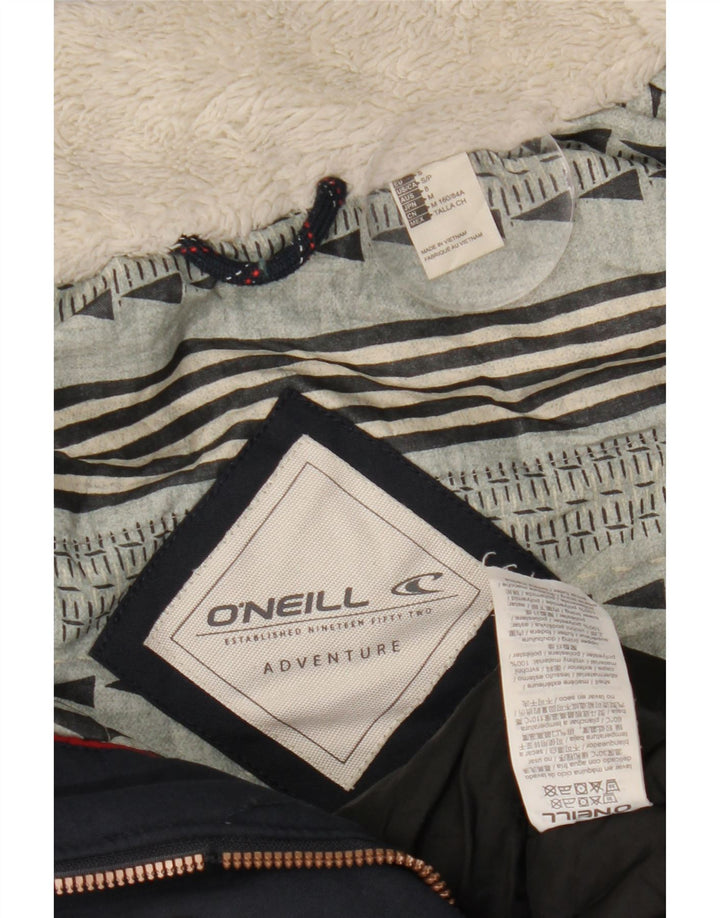 O'NEILL Chaqueta parka con capucha para mujer UK 10 Small Poliéster azul marino