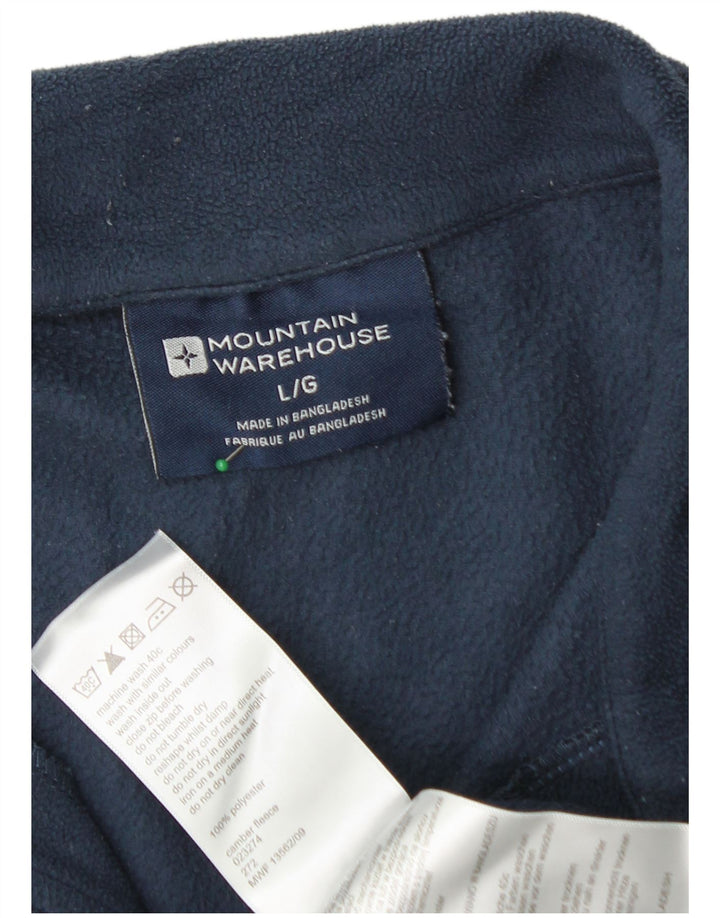 MOUNTAIN WAREHOUSE Jersey de forro polar con cuello y cremallera para hombre Grande Poliéster azul marino