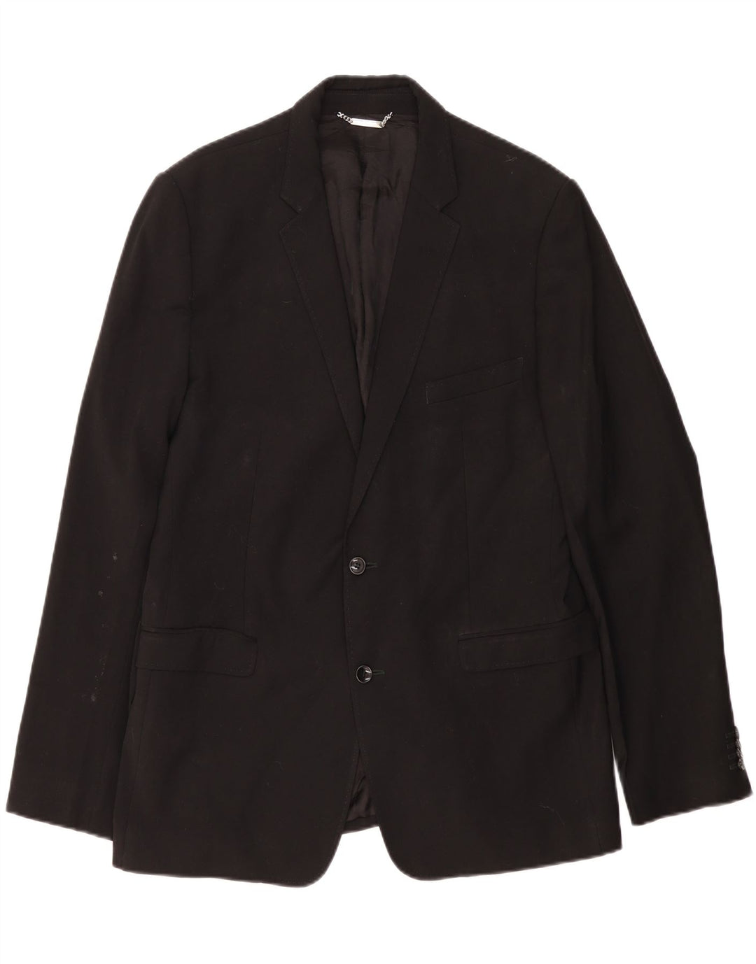 Dolce & Gabbana Chaqueta tipo blazer ajustada con 2 botones para hombre IT 54 2XL Lana negra