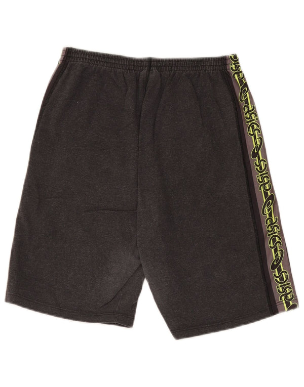 Asics Pantalones cortos deportivos gráficos para hombre XL Algodón gris