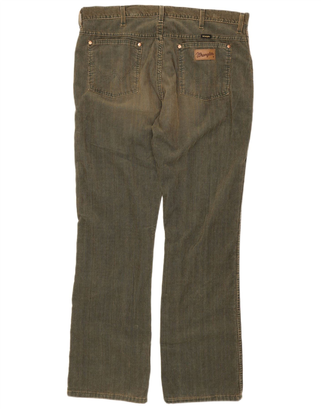 WRANGLER Pantalones de pana con corte de bota para hombre W38 L34 Algodón caqui